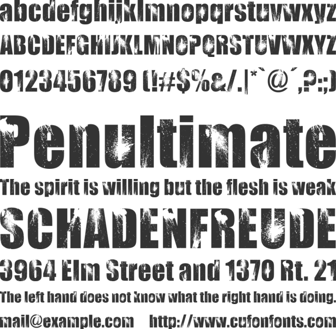 Bloody Impact font preview