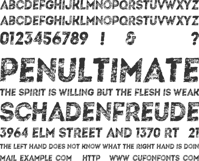 Artistico font preview