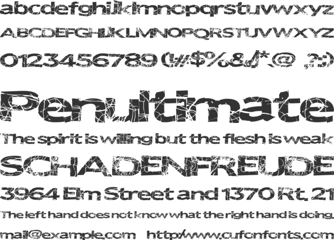 MetalCrime font preview
