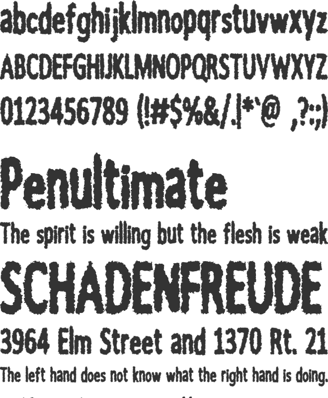 nWorder font preview