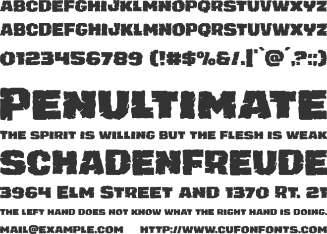 Jugger Rock font preview