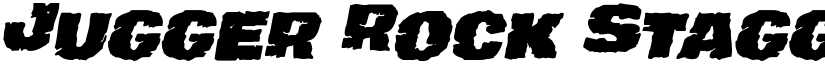 Jugger Rock Staggered Italic Italic font