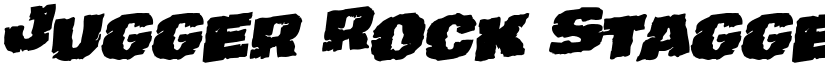 Jugger Rock Staggered Rotalic Italic font