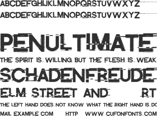 Distort Me font preview