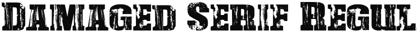 Damaged Serif font download
