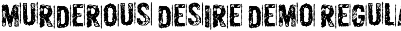 Murderous Desire DEMO Regular font