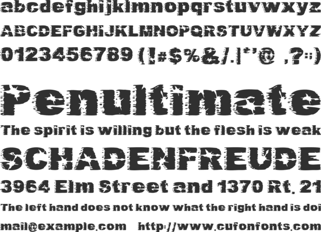 Dirty Harry font preview