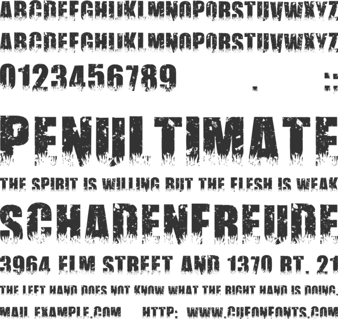 Gardiendherbev2 font preview