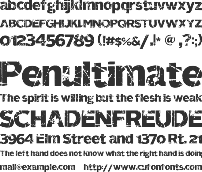 321Perfect font preview