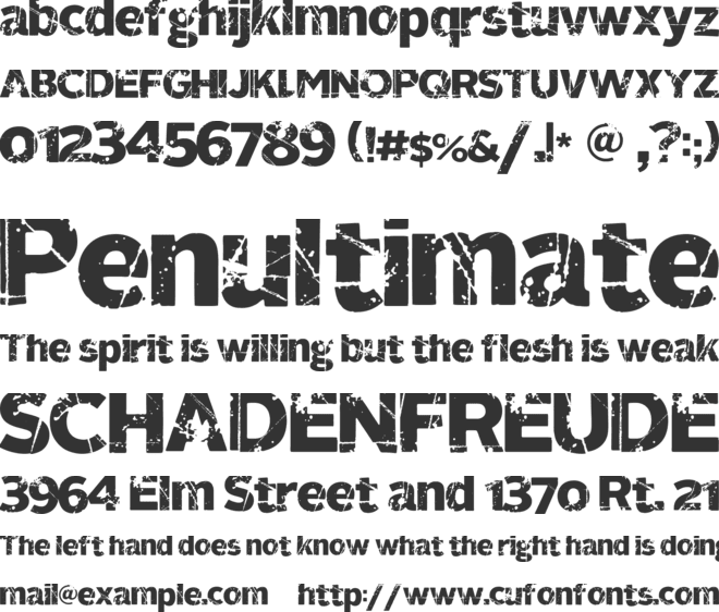 321Perfect font preview