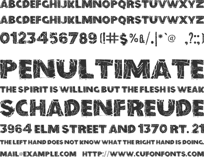 Before Collapse font preview