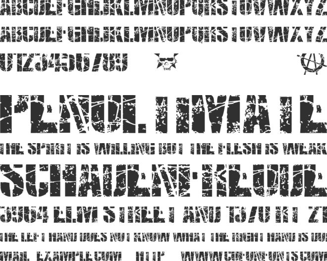 SMASH PUNKERS font preview