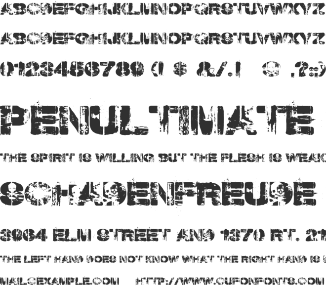 Weekend Warrior font preview