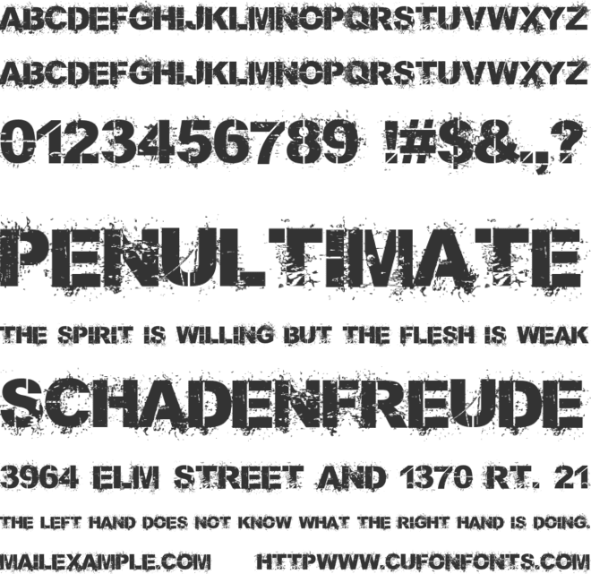 Bang 4 Ya Buck font preview