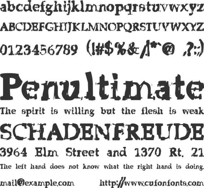 Strip Club Motion Sickness font preview