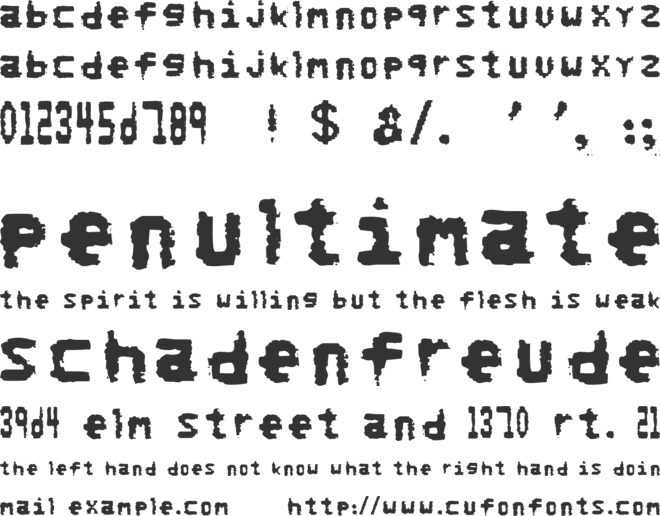 NoRefunds font preview