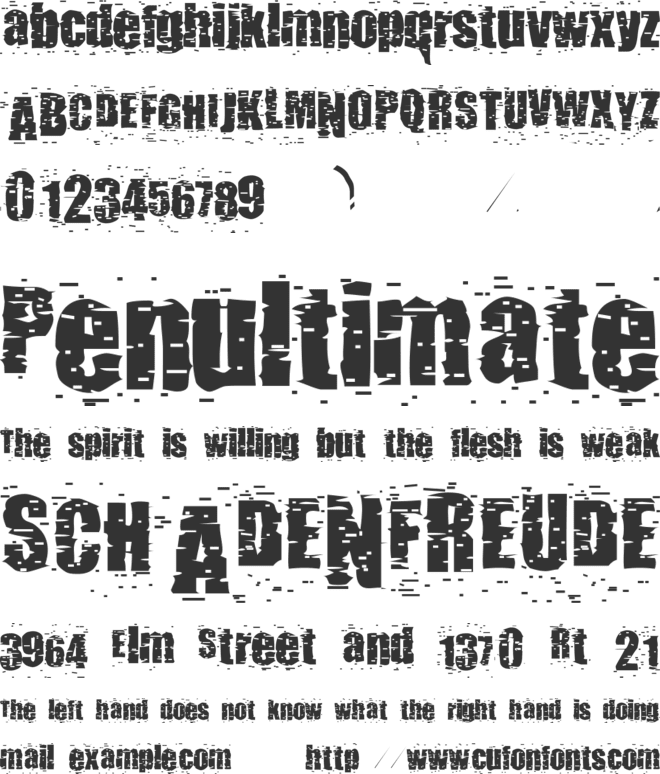 pUNKASSBITCH font preview