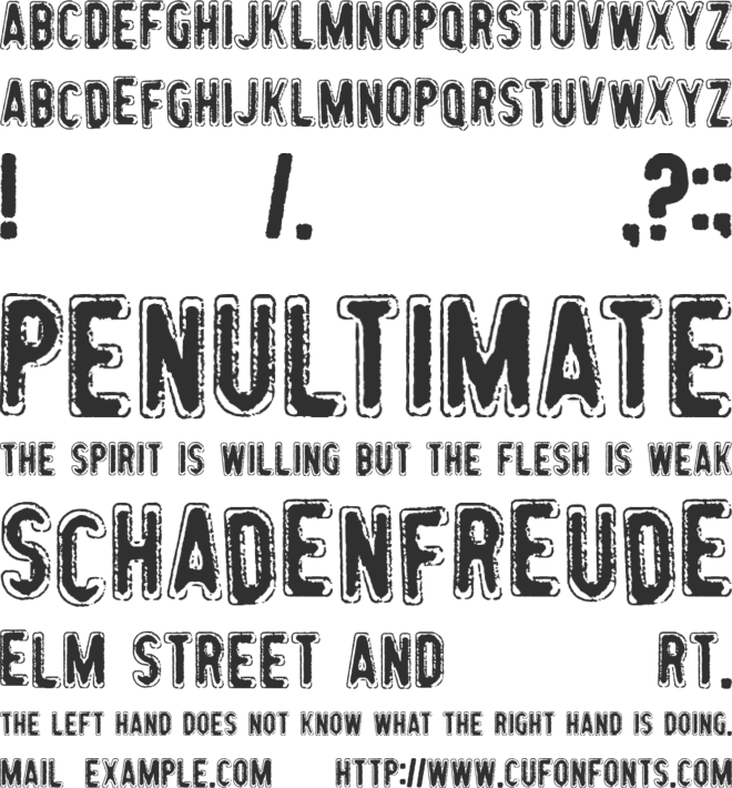Emergency Exit font preview