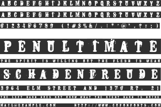 ABSTEMIOUS font preview