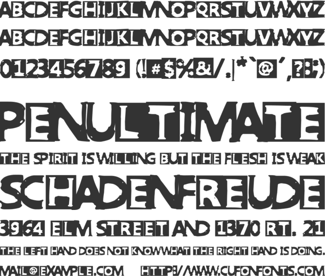 Punk West font preview
