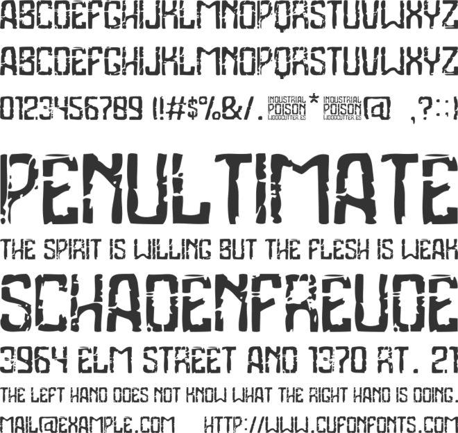 Industrial Poison font preview