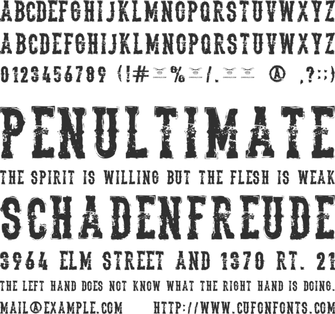 The Deadliest Saloon font preview