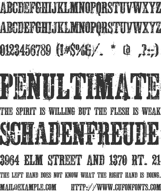 Schkorycza font preview