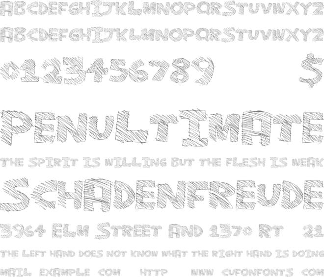 MajorSketchy font preview
