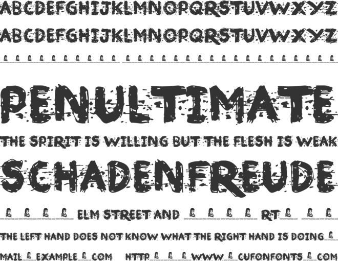 Broken Ink font preview