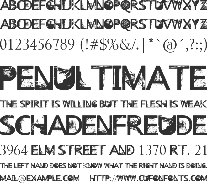 Venue_on_the_Beach font preview