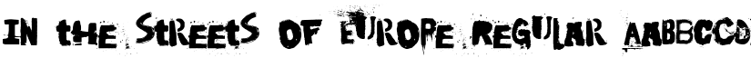 In the streets of Europe Regular font