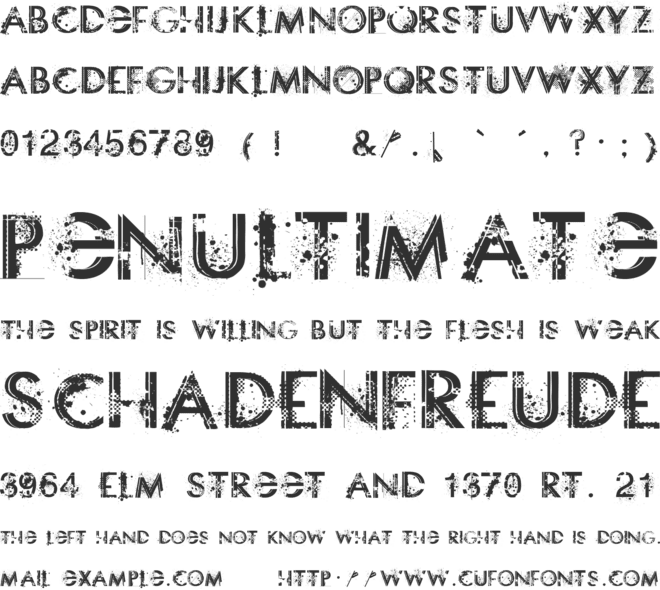 Something Dangerous font preview