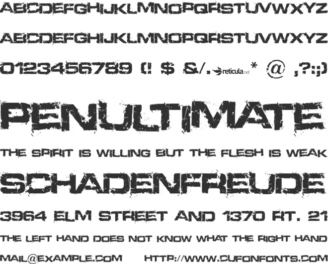 Defused font preview