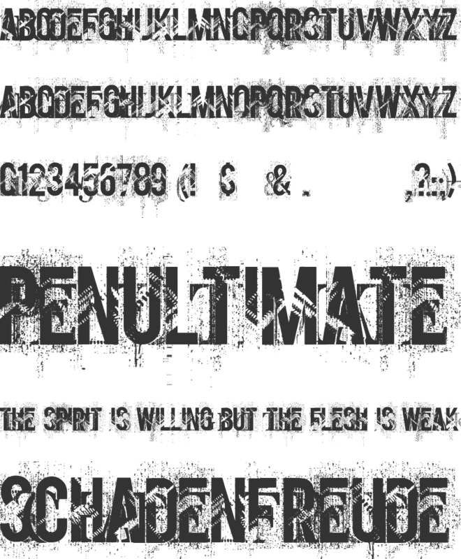 screamo font preview