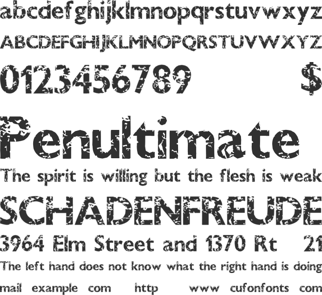 DirtyBandit font preview