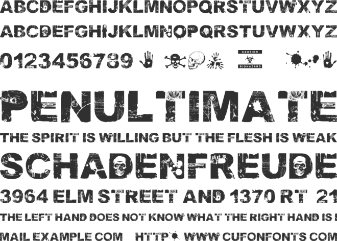 DamnedDeluxe font preview