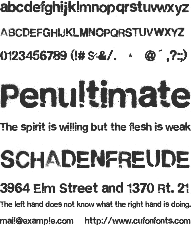 cityburn font preview