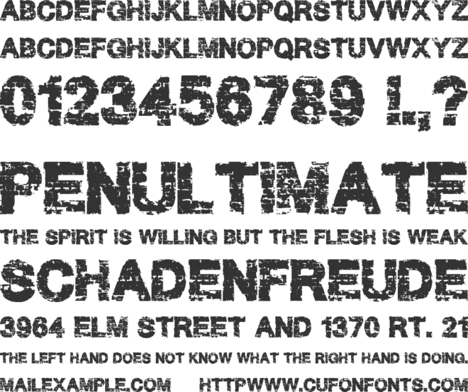 Hard Grunge font preview