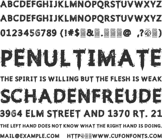 Gristled Font font preview