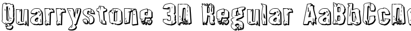 Quarrystone 3D Regular font
