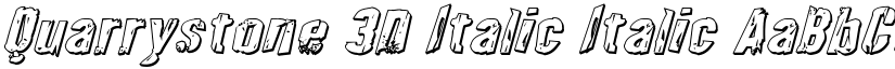 Quarrystone 3D Italic Italic font