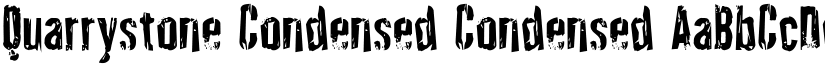 Quarrystone Condensed Condensed font