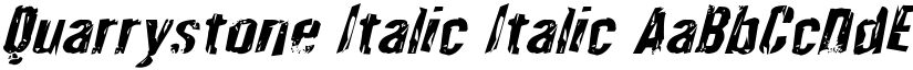 Quarrystone Italic Italic font