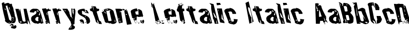 Quarrystone Leftalic Italic font