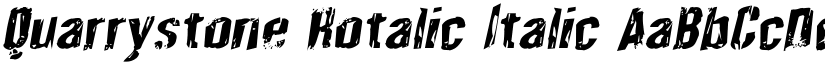 Quarrystone Rotalic Italic font