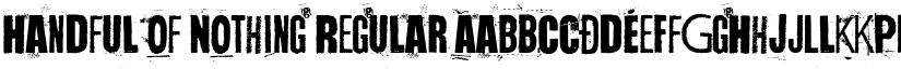 Handful of Nothing Regular font