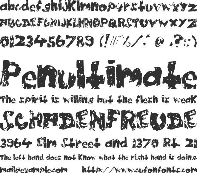 ChubbyPoof font preview