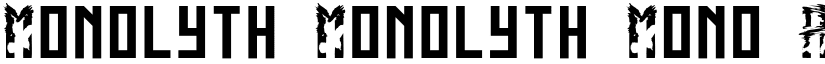 Monolyth Monolyth Mono font