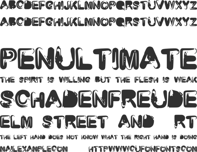 RoundedBrush font preview