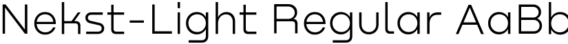 Nekst-Light Regular font